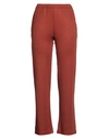 Calatura Woman Pants Rust Size 8 Viscose, Polyamide In Red