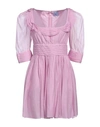 Thierry Colson Woman Mini Dress Pink Size S Cotton, Silk