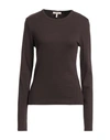 Rag & Bone Woman T-shirt Dark Brown Size Xs Organic Cotton, Elastane