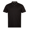 Hugo Boss Polston Zip Polo Shirt In Black