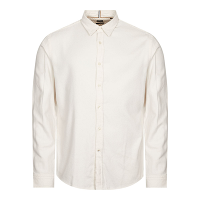 Hugo Boss Slim-fit Shirt In Washed Cotton Twill In White