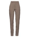 ALYSI ALYSI WOMAN PANTS KHAKI SIZE 4 LINEN, VISCOSE, ELASTANE