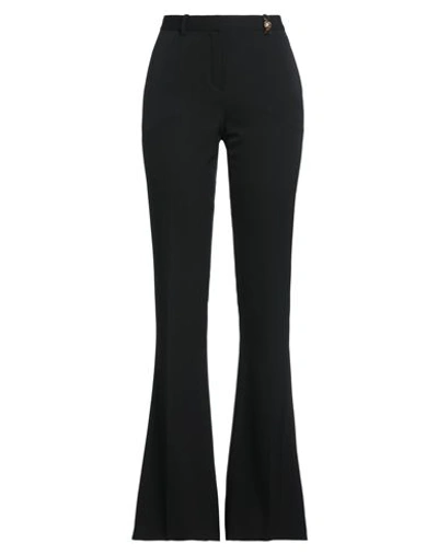 VERSACE VERSACE WOMAN PANTS BLACK SIZE 6 VIRGIN WOOL, ELASTANE