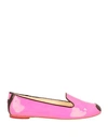 Katie Grand Loves Hogan Woman Loafers Fuchsia Size 8.5 Soft Leather In Pink