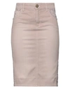 Marani Jeans Woman Denim Skirt Pastel Pink Size 4 Cotton, Elastane