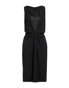Emporio Armani Woman Midi Dress Black Size 14 Polyester