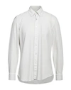 Finamore 1925 Man Shirt White Size 17 Cotton In Grey