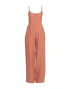 Three Graces London Woman Jumpsuit Rust Size 6 Linen In Red