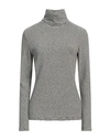 19.70 Nineteen Seventy Woman Turtleneck Black Size S Cotton, Acrylic, Polyester, Viscose, Elastane In Black
