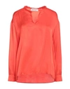 Brand Unique Woman Blouse Tomato Red Size 0 Viscose In Tomato Red