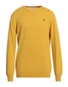 Jeckerson Man Sweater Ocher Size Xxl Viscose, Wool, Polyamide, Cashmere In Yellow