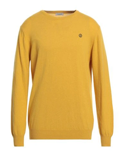 Jeckerson Man Sweater Ocher Size Xxl Viscose, Wool, Polyamide, Cashmere In Yellow