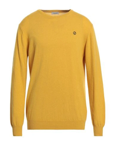 Jeckerson Man Sweater Marigold Size Xxl Viscose, Wool, Polyamide, Cashmere In Yellow