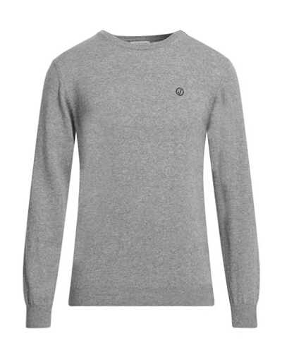 Jeckerson Man Sweater Light Grey Size L Viscose, Wool, Polyamide, Cashmere In Grey