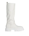 Tsd12 Woman Knee Boots White Size 10 Calfskin