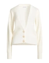 DIANA GALLESI DIANA GALLESI WOMAN CARDIGAN WHITE SIZE XL ACRYLIC, POLYAMIDE, ALPACA WOOL