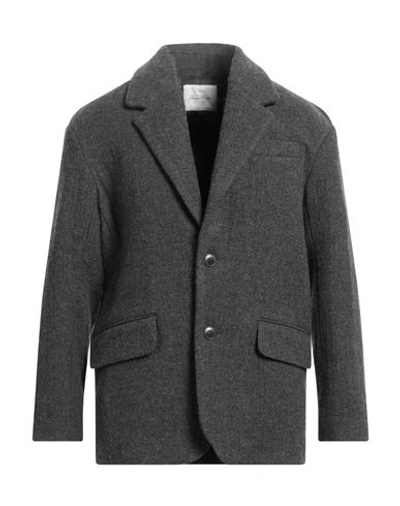 American Vintage Man Blazer Lead Size M/l Wool, Polyamide In Grey