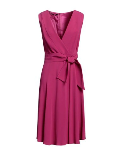 B.19 Milano Woman Midi Dress Fuchsia Size 12 Acetate, Viscose In Pink