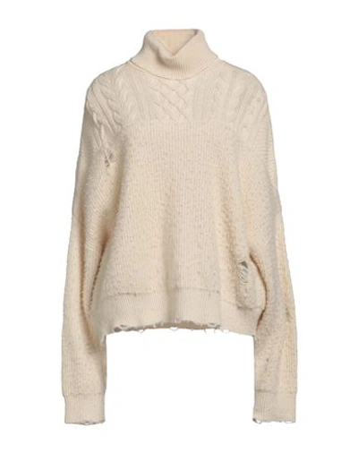 Amiri Woman Turtleneck Ivory Size M Cashmere In White