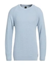 Shop Why Not Brand Man Sweater Sky Blue Size Xl Acrylic, Wool