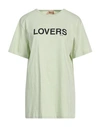 N°21 WOMAN T-SHIRT LIGHT GREEN SIZE 8 COTTON