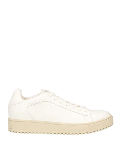Emporio Armani Man Sneakers Off White Size 13 Soft Leather