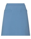 Maliparmi Malìparmi Woman Mini Skirt Pastel Blue Size 4 Viscose, Polyamide, Elastane