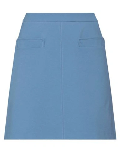 Maliparmi Malìparmi Woman Mini Skirt Pastel Blue Size 2 Viscose, Polyamide, Elastane