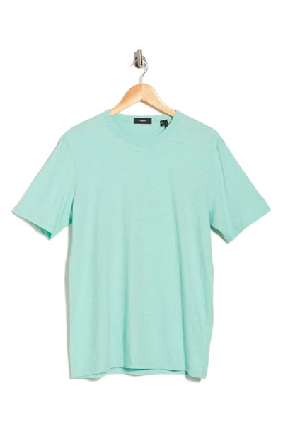 Theory Precise Cotton-jersey T-shirt In Celadon