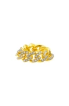 Adornia Pavé Cubic Zirconia Curb Chain Ring In Gold