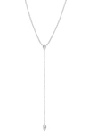 Adornia Cubic Zirconia Y-necklace In Silver