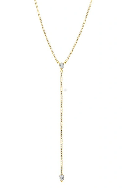 Adornia Cubic Zirconia Y-necklace In Gold
