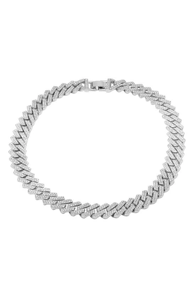 Adornia Pavé Cubic Zirconia Curb Chain Necklace In Silver