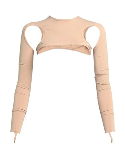 Andreädamo Andreādamo Woman Shrug Blush Size S Polyamide, Elastane In Pink