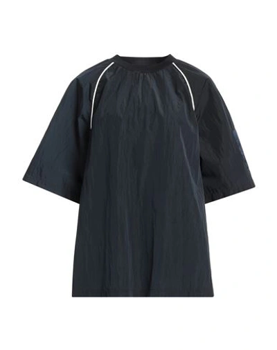 Emporio Armani Woman T-shirt Midnight Blue Size M Polyamide, Polyester, Elastane