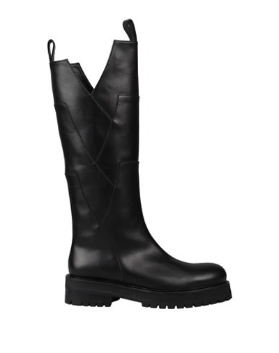 Dondup Woman Knee Boots Black Size 11 Soft Leather