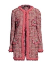 Dolce & Gabbana Woman Overcoat & Trench Coat Pink Size 6 Wool, Cotton, Polyester, Synthetic Fibers, In Pink
