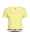 Moschino Woman Undershirt Yellow Size L Cotton, Elastane