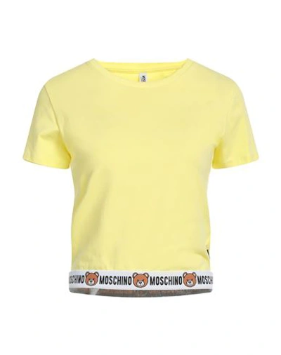 Moschino Woman Undershirt Yellow Size M Cotton, Elastane
