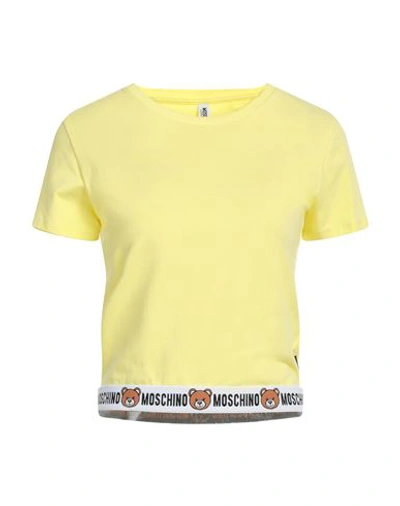 Moschino Woman Undershirt Yellow Size L Cotton, Elastane In Yellow