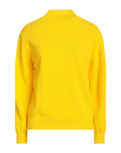 Bellwood Woman Sweater Yellow Size L Wool, Cashmere