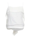 JOHN GALLIANO JOHN GALLIANO WOMAN TOP WHITE SIZE 4 POLYESTER