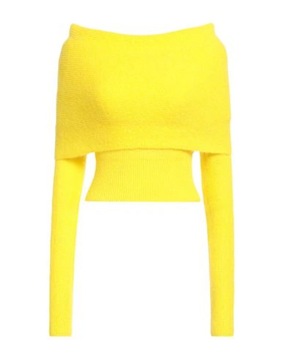 PHILOSOPHY DI LORENZO SERAFINI PHILOSOPHY DI LORENZO SERAFINI WOMAN SWEATER YELLOW SIZE 6 POLYAMIDE, MOHAIR WOOL, WOOL