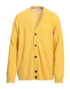 Atomofactory Man Cardigan Yellow Size Xl Wool, Recycled Polyamide