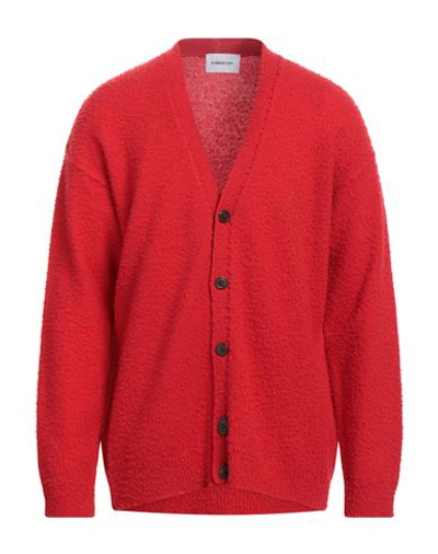 Atomofactory Man Cardigan Red Size Xl Wool, Recycled Polyamide