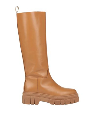 Kaos Woman Knee Boots Brown Size 8 Calfskin