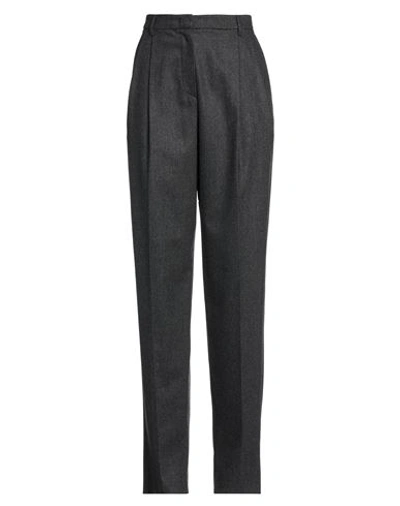 Emporio Armani Woman Pants Lead Size 10 Virgin Wool, Cashmere, Elastane In Grey