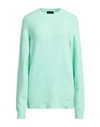 Roberto Collina Woman Sweater Light Green Size 12 Cotton, Nylon, Elastane In Green