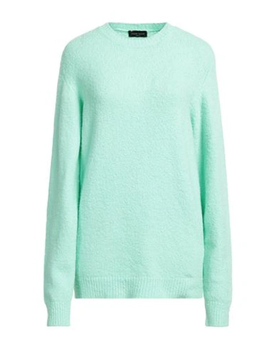 Roberto Collina Woman Sweater Light Green Size 12 Cotton, Nylon, Elastane