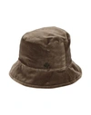 Maison Michel Woman Hat Military Green Size L Cotton In Green